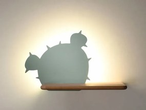 Zielony kinkiet dziecięcy w postaci kaktusa plus przewód - K052-Dominos