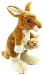 Pluszowy kangur z kangurzątkiem Rappa, 27 cm
