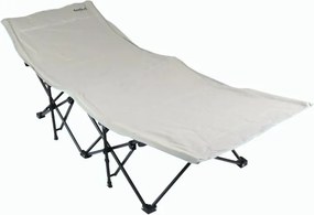 Składany leżak, beżowy, z przenośną torbą
