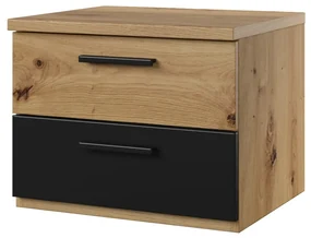 Szafka nocna SIGMA 2S dąb artisan/czarny mat HELVETIA