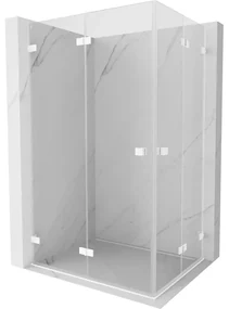 Mexen Lunar-F Duo kabina prysznicowa składana 80 x 75 cm, transparent, biała - 836-080L-075P-20-00