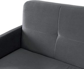 Sofa z Funkcją Spania CUBA Rozkładana Wersalka Dwuosobowa Szara Nowoczesna do Salonu