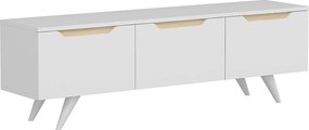 Stojak pod TV – 150 cm x 44 cm x 35 cm – Biały i Dąb – Płyta wiórowa