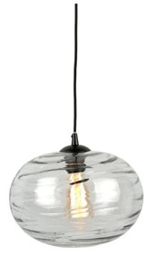 Szara szklana lampa wisząca, wys. 21 cm Sphere – Leitmotiv