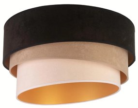 Duolla - Lampa sufitowa DEVON 1xE27/40W/230V śr. 45 cm czarna/beżowa