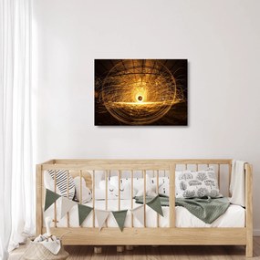Obraz na szkle świetlistego dysku (70x50 cm)
