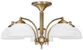 Niski żyrandol mosiężny V-S5K