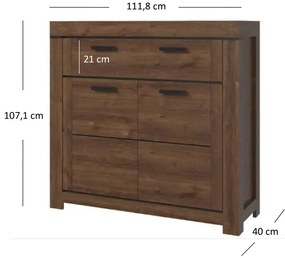 Komoda z szufladą i szafką - Samar 5X