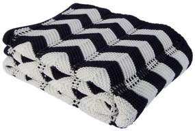 Czarno-biała bawełniana narzuta Homemania Decor Cozy, 130x170 cm