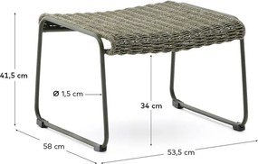 Zielony podnóżek ogrodowy Maurina – Kave Home