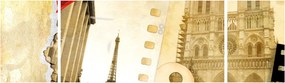 Obraz - Wspomnienia z Paryża (170x50 cm)