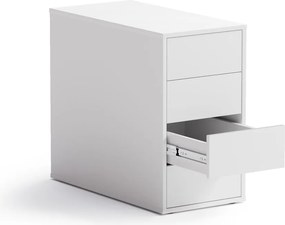Kontener biurowy BLOCK, 400 x 800 x 710 mm, 4 szuflady, biały
