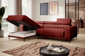 Narożnik CALDO S/MINI Lewostronny z funkcją spania wolnostojąca w tkaninie RUN AGAIN 55 WERSAL