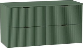 Szafka pod umywalkę WENA, ryflowane fronty, Willy, 120x60x47 cm, Szałwiowa