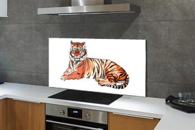 Panel szklany do Kuchni Artystyczny Wizerunek Tygrysa