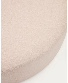 Jasnoróżowy puf z materiału bouclé Kaeli – Kave Home