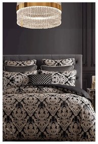 Brązowa pościel dwuosobowa z bawełny renforcé z prześcieradłem 4-częściowa 200x220 cm Damask – Mila Home