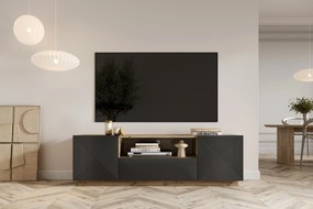 Szafka RTV z szufladą Asha 167 cm - artisan / rivier stone mat