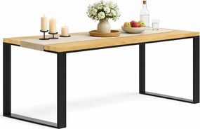 Prostokątny dębowy stół loftowy 160 x 80 K6-Z80