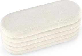 Pufa ze schowkiem Bliss z tkaniny bouclé