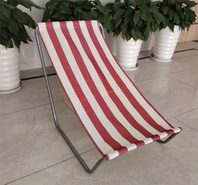 Składane leżak plażowy SAND, ciemnoróżowe paski