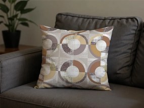 Zestaw 2 szt. dekoracyjnych poszewek na poduszkę z mikrofibry CIRELLO 45x45 cm, brązowo-szary