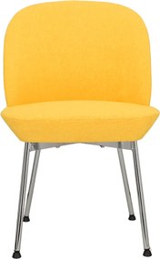 Żółte chromowane krzesło minimalistyczne R2-R10