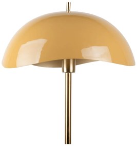 Lampa stojąca w musztardowo-złotym kolorze z metalowym kloszem (wysokość 154 cm) Waved – Leitmotiv