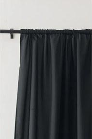 Zasłona OXFORD LIGHT 140x270 cm, czarna Zawieszanie: Taśma z wiązaniami
