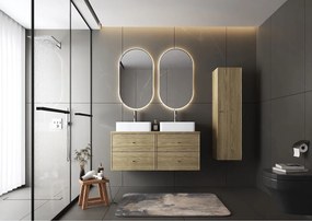 Zestaw do Łazienki 120cm Szafka z Blatem Dąb Olejowany Marco