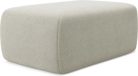 Pufa - z tkaniny strukturalnej - jasny beż - KAPUA