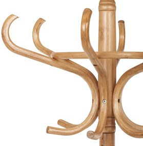 Drewniany wieszak stojakowy, ciemny dąb, 52 x 186 cm