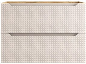 Beżowa szafka łazienkowa z szufladami 80 cm - Montans 9X