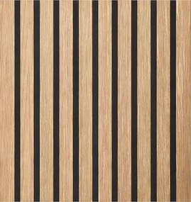 Dekoracyjny panel ścienny z listew drewnianych, listew MDF i filcu PET, zestaw 12 sztuk, 60x60 cm, dźwiękochłonna okładzina ścienna, dąb.