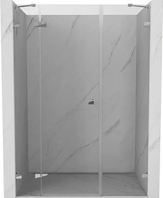 Mexen Lunar drzwi prysznicowe uchylne lewe 140 cm, transparent, chrom - 834S-140-050-01-00-L