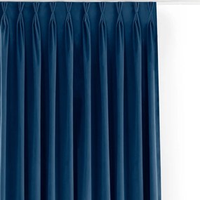 Niebieska aksamitna zasłona częściowo zaciemniająca (dimout) 265x225 cm Velto – Filumi