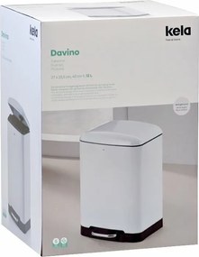 Kela Kosz na śmieci z pedałem DAVINO 12 L, biały