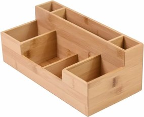Organizer na artykuły papiernicze, bambusowy 30 x 15 x 11 cm
