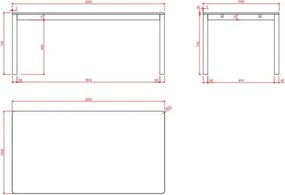 Rozkładany stół w dekorze dębu 100x200 cm Atlantic – Actona