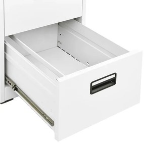 Biały kontenerek pod biurko na klucz - Otwela 3X