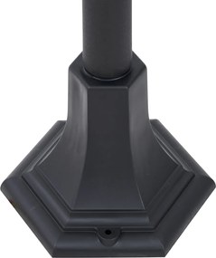 Klasyczny słupek oświetleniowy zewnętrzny czarny 122 cm IP44 - New Haven Hammered