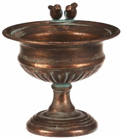 Metalowy kielich do kompozycji lub poidło Romance,19 x 16 x 16 cm, kolor miedziany