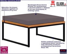 Tapicerowana pufa z metalową podstawą F1-K96