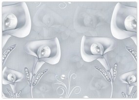 Obraz - Perłowe kwiaty (70x50 cm)