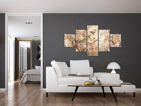 Obraz - Obraz ptaka w stylu vintage II. (125x70 cm)