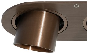 Zestaw 6 reflektorów wpuszczanych ciemny brąz GU10 35 mm z możliwością przechylania 2-źródła światła - Installa Nowoczesny Oswietlenie wewnetrzne