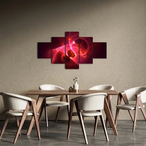 Nowoczesny obraz różowej abstrakcji (125x70 cm)