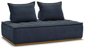 Ciemnoniebieska sofa z materiału bouclé 175 cm Elisa – Bobochic Paris