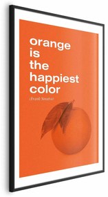 Plakat The Happiest Colour 21x30 cm z ramą czarną z marginesem ARTGEIST B