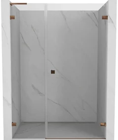 Mexen Lunar-B L drzwi prysznicowe uchylne prawe 115 cm, transparent, różowe złoto - 832SL-115-050-60-00-P